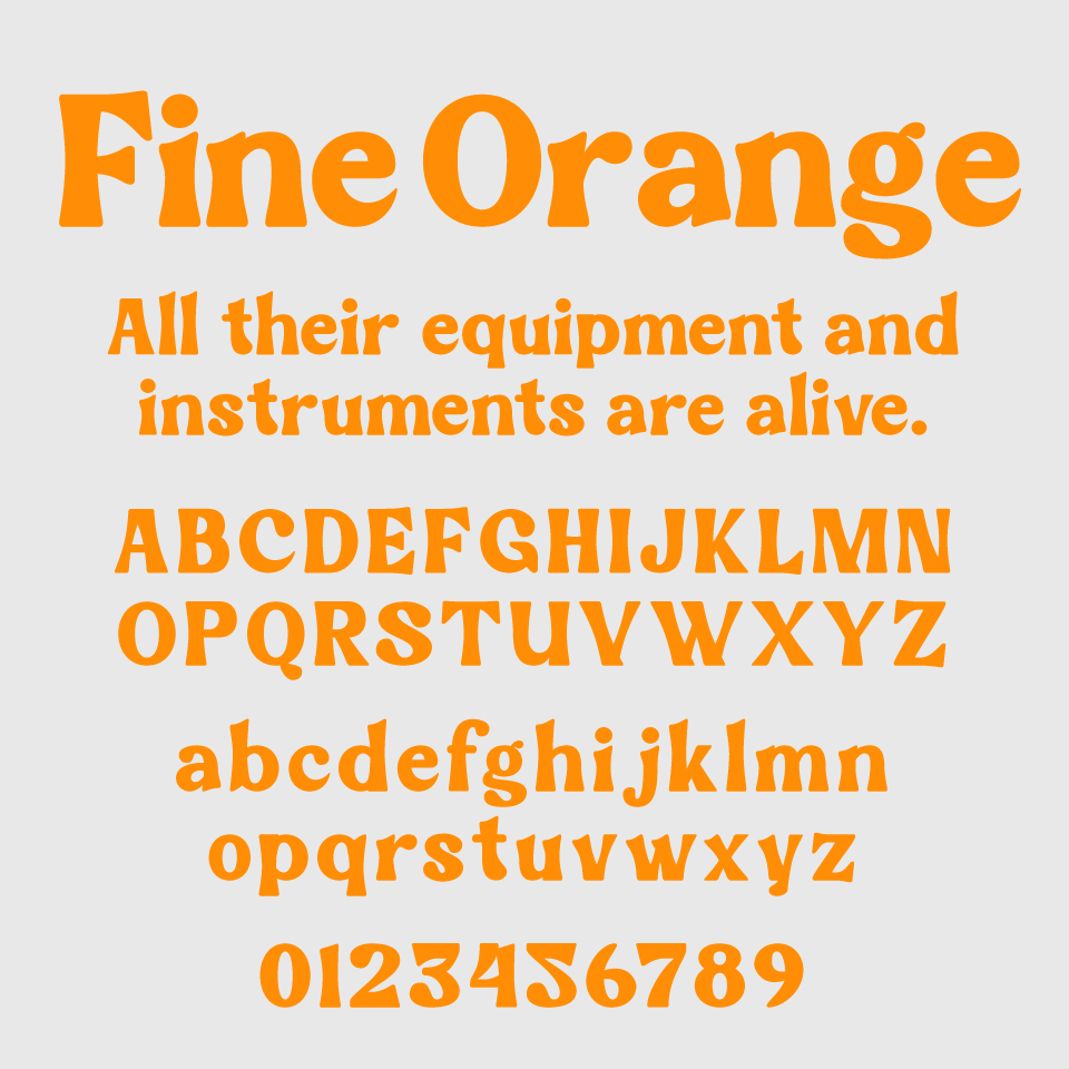 Fine Orange Font