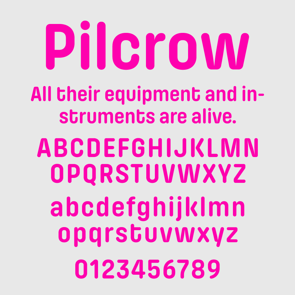 Pilcrow Rounded Font