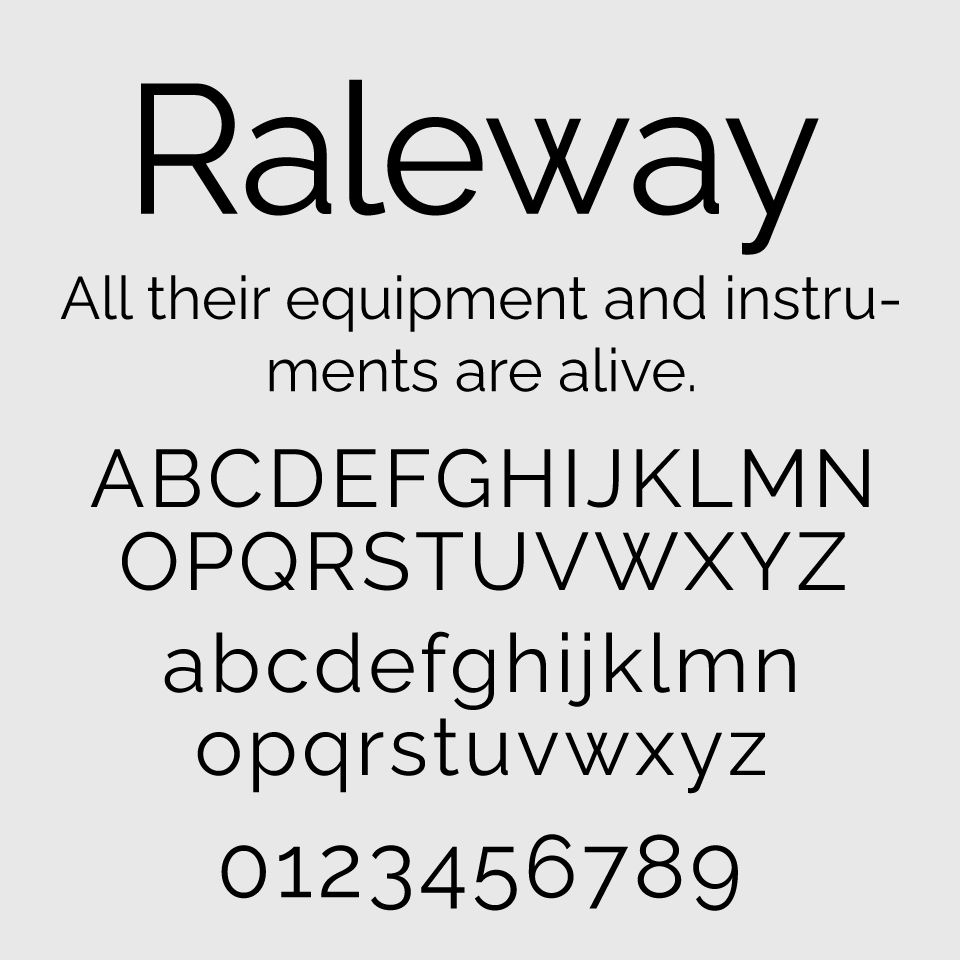 Raleway Font