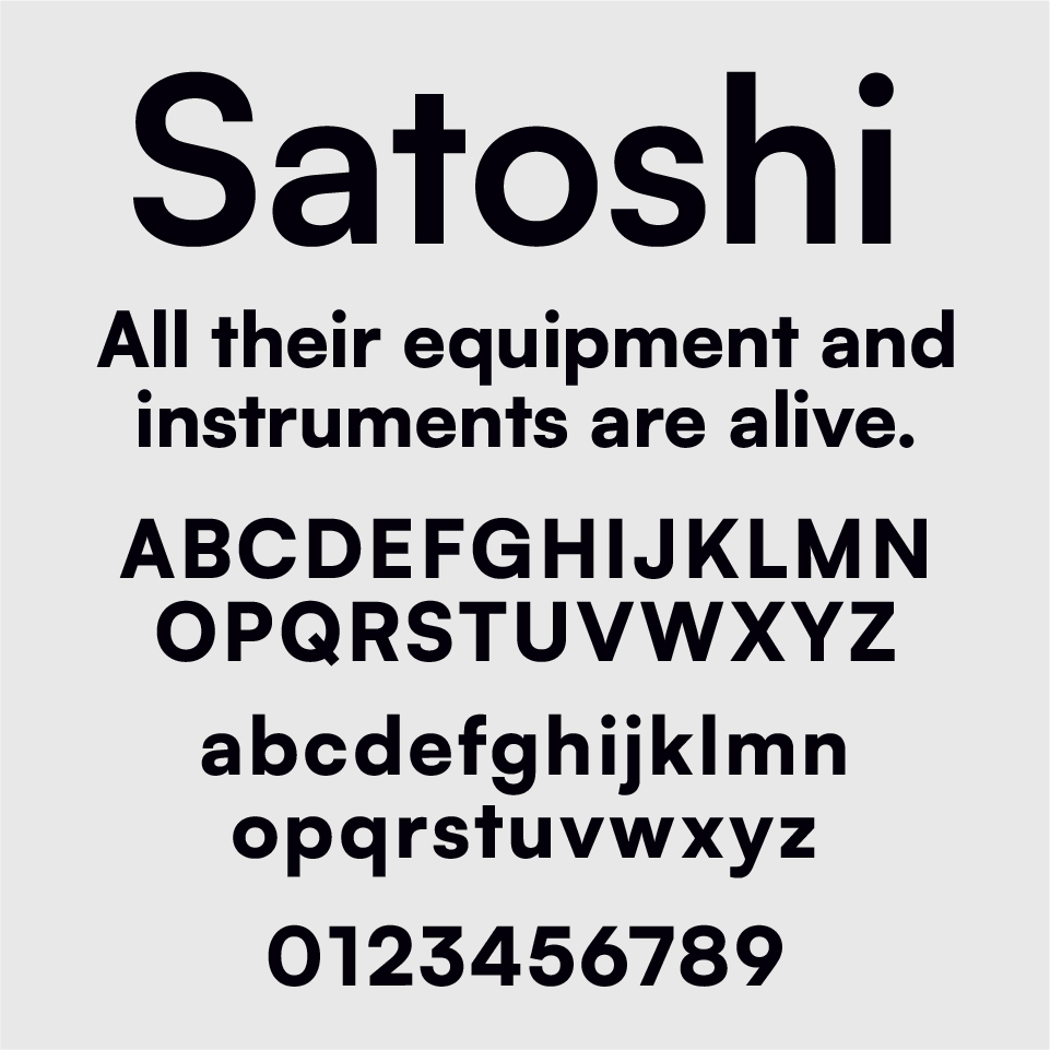 Satoshi Font