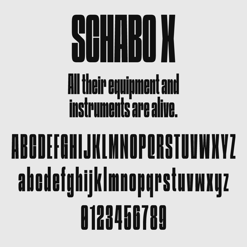 SCHABO X CONDENSED Font