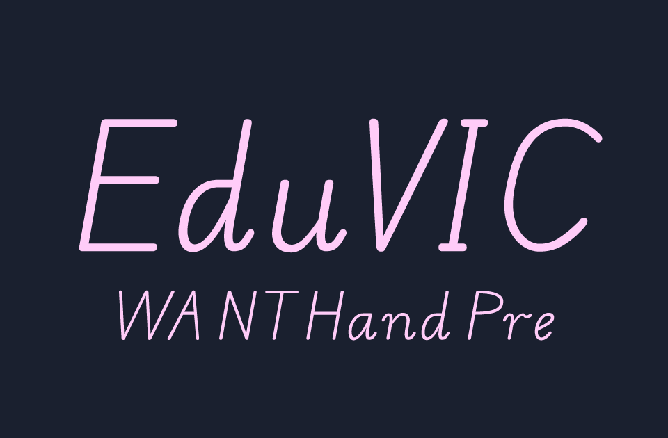 Edu VIC WA NT Hand Font