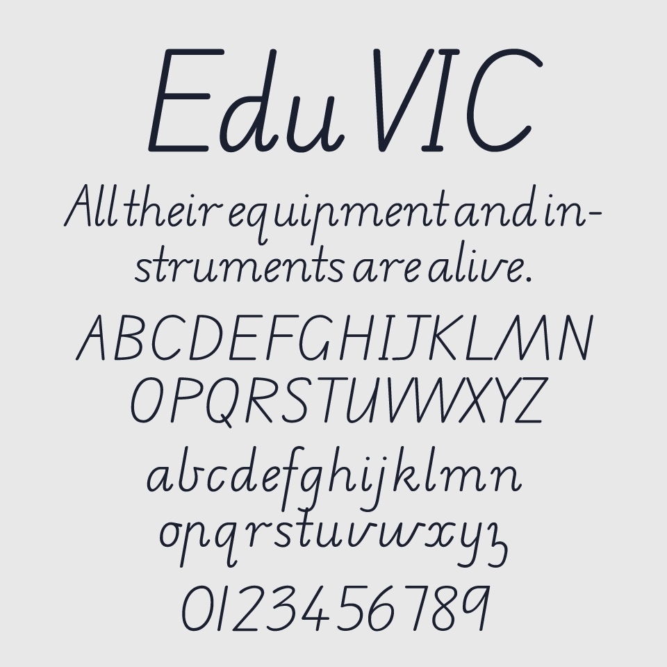 Edu VIC WA NT Hand Font