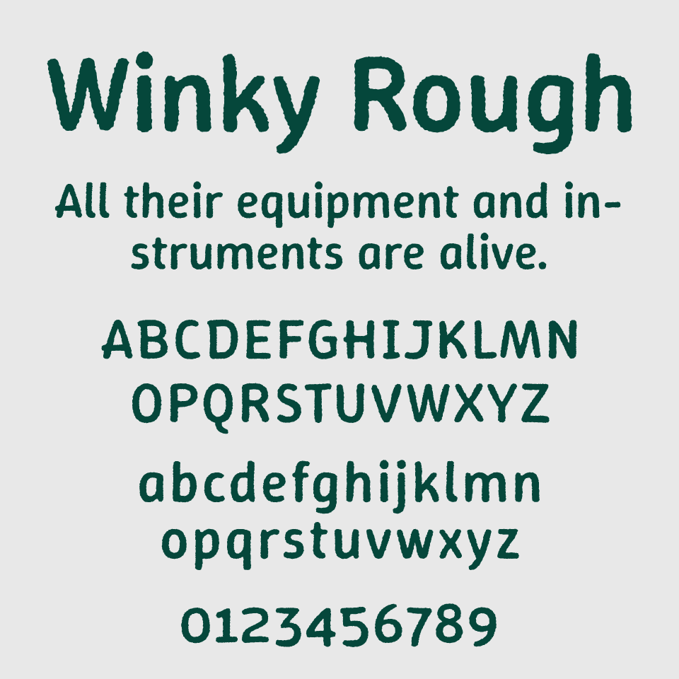 Winky Rough Font