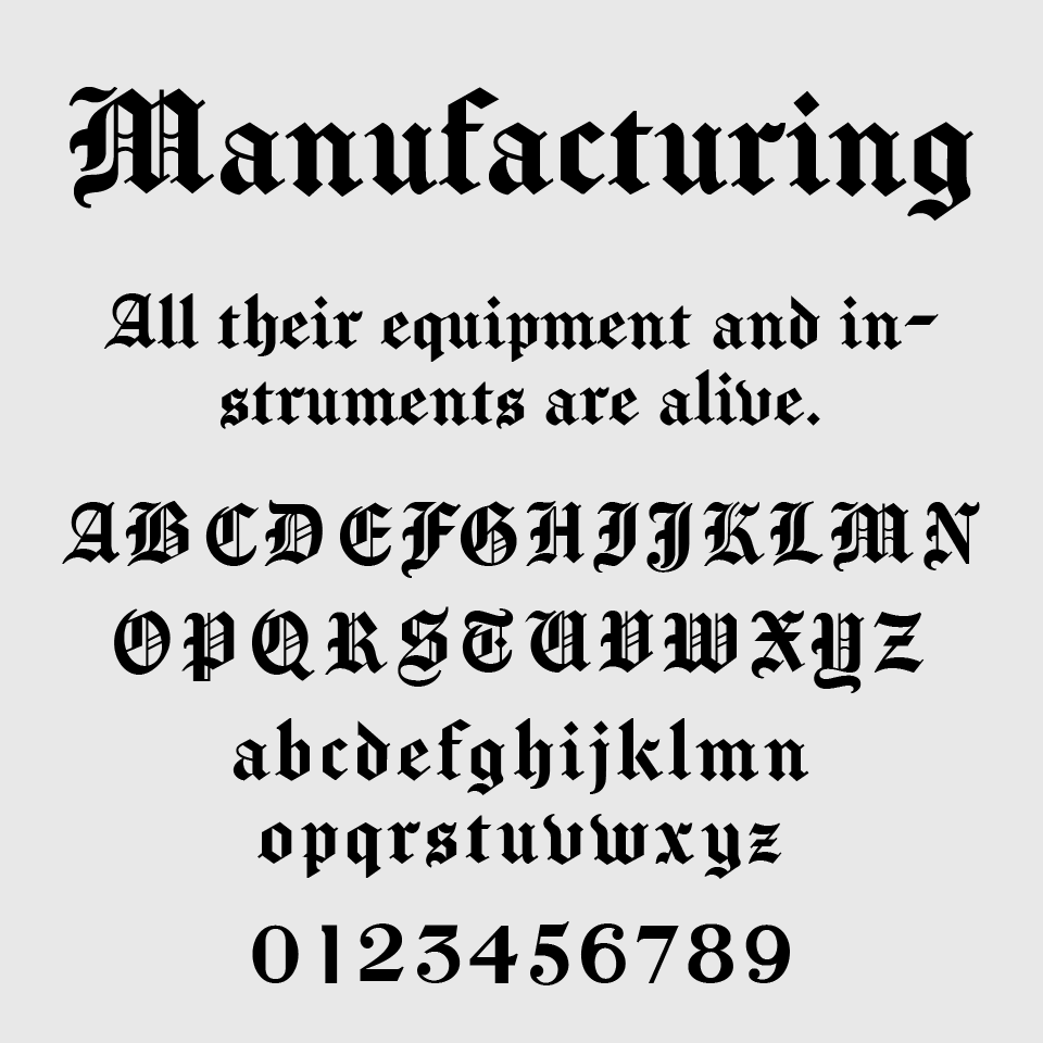 Manufacturing Consent Font