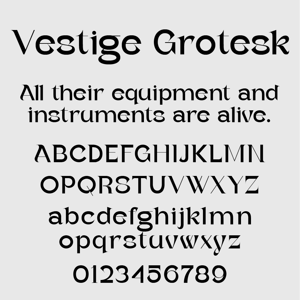 Vestige Grotesk Display Font