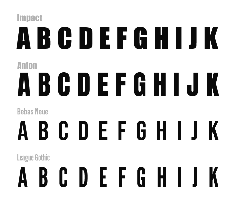 Impactの類似・代替フォント