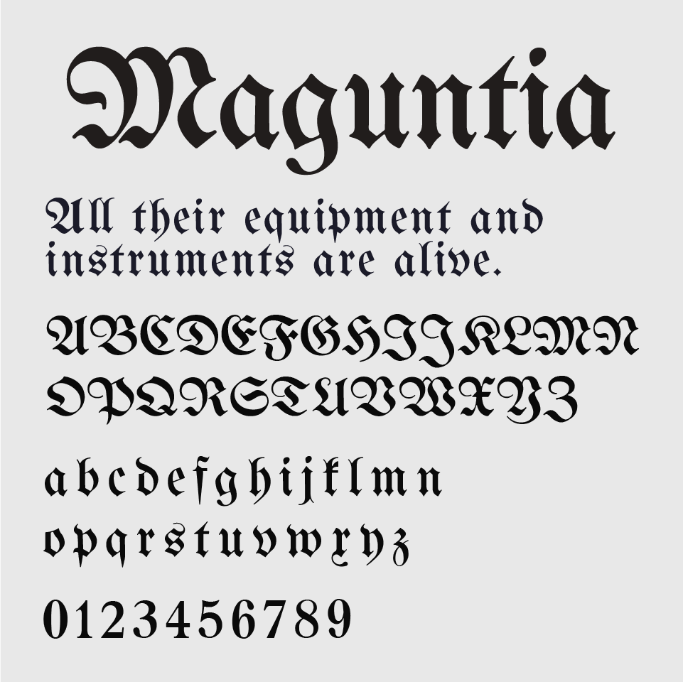 UnifrakturMaguntia　Font