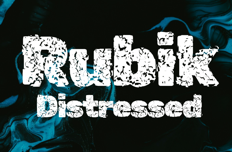 Rubik Distressed Font
