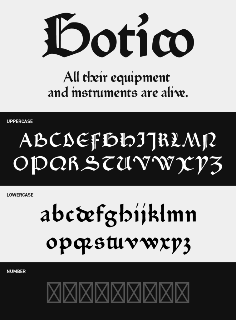 Gotico Antiqua Font