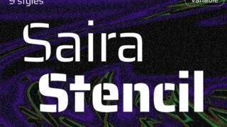 Saira Stencil Font