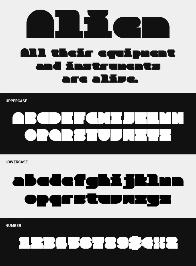 Alien Block Font