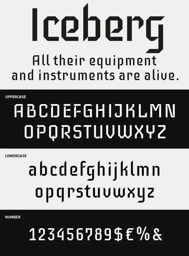 Iceberg Font