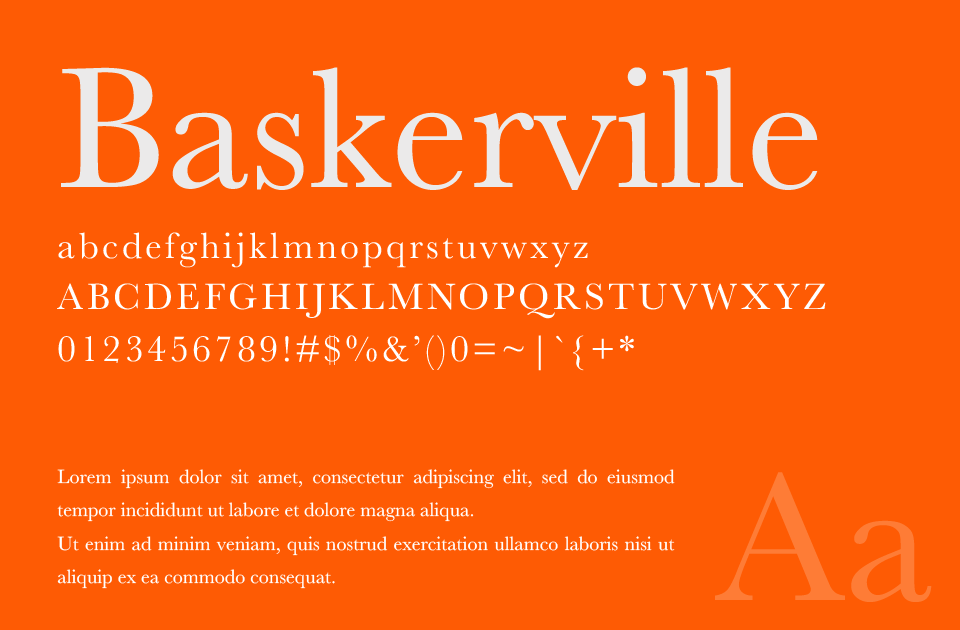 Baskerville（バスカヴィル）