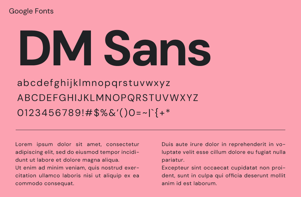 DM Sans（ディーエム・サンズ）