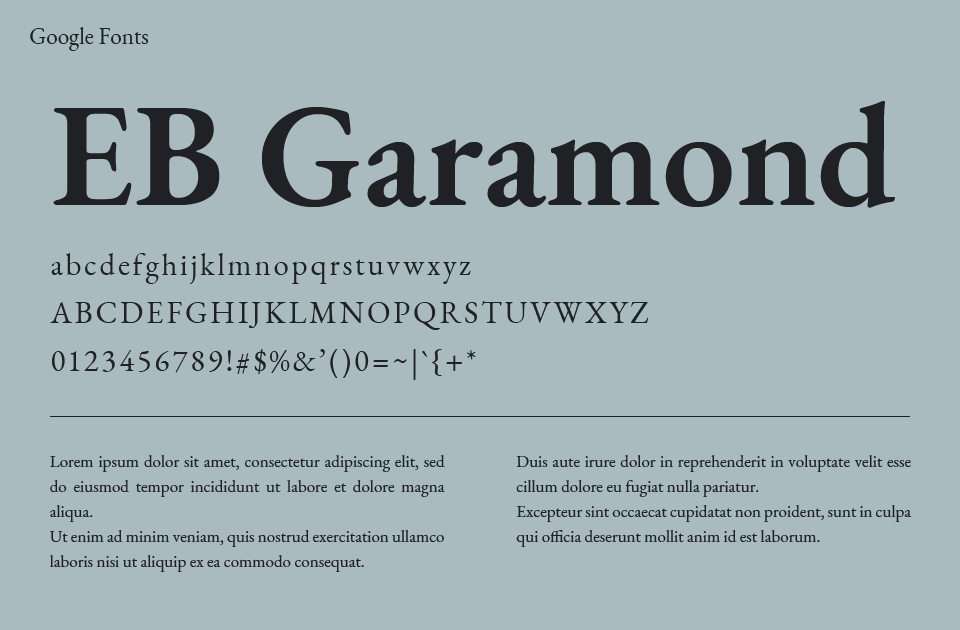 EB Garamond（イービー・ガラモン）