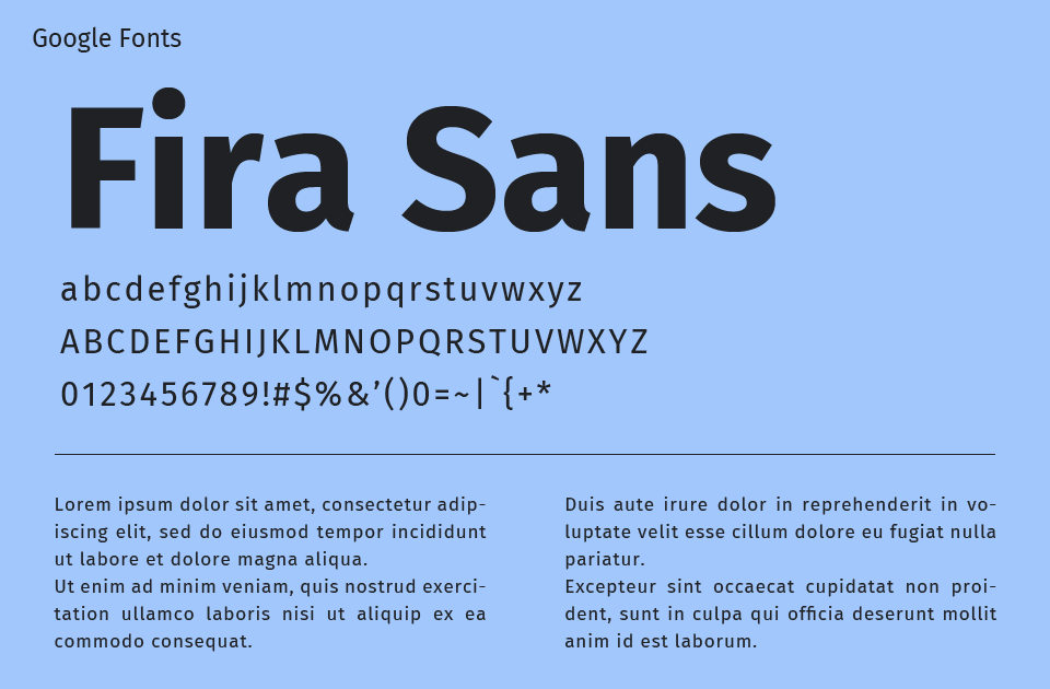 Fira Sans（フィラ・サンズ）