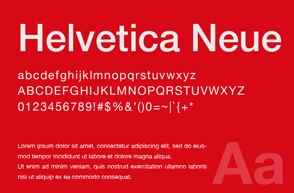 Helvetica Neue（ヘルベチカ・ノイエ）