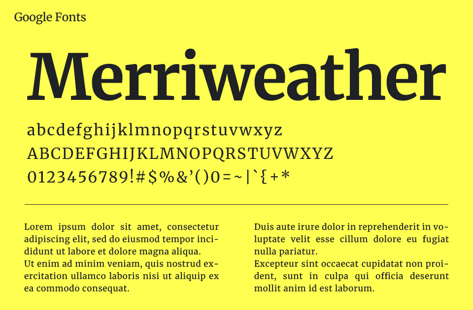 Merriweather（メリウェザー）