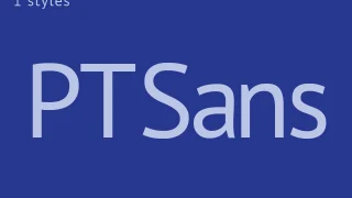 PT Sans Font
