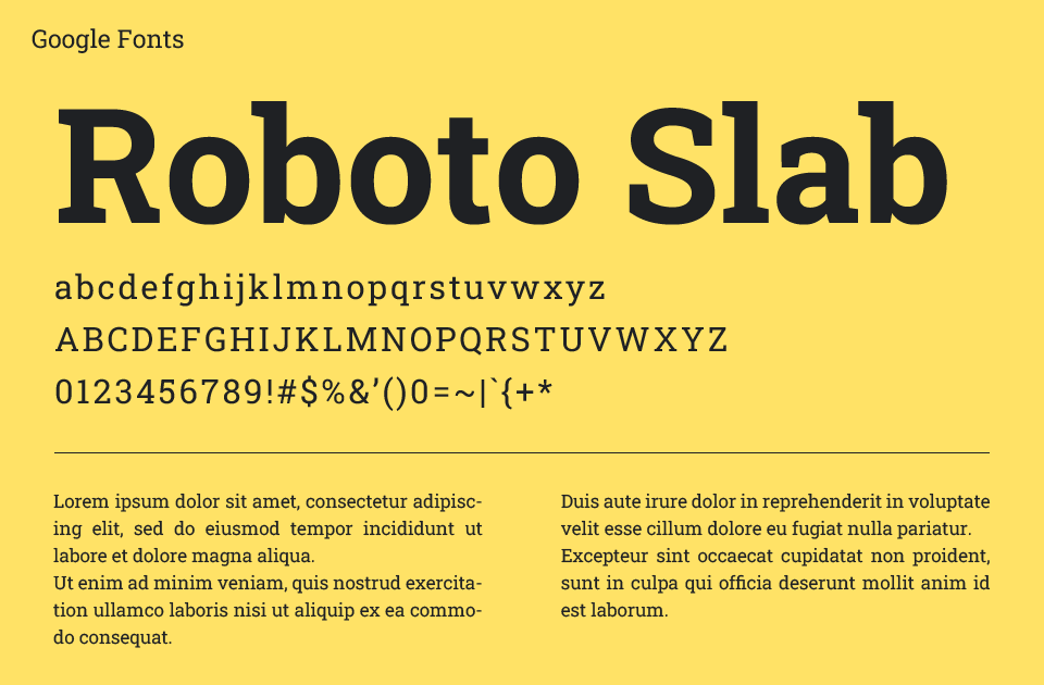 Roboto Slab（ロボト・スラブ）