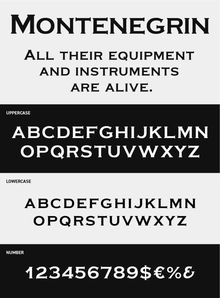 Montenegrin Gothic One Font