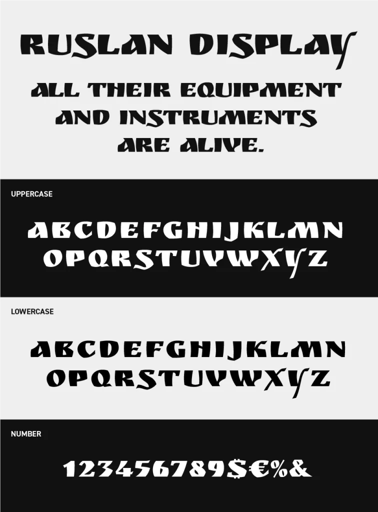 Ruslan Display Font