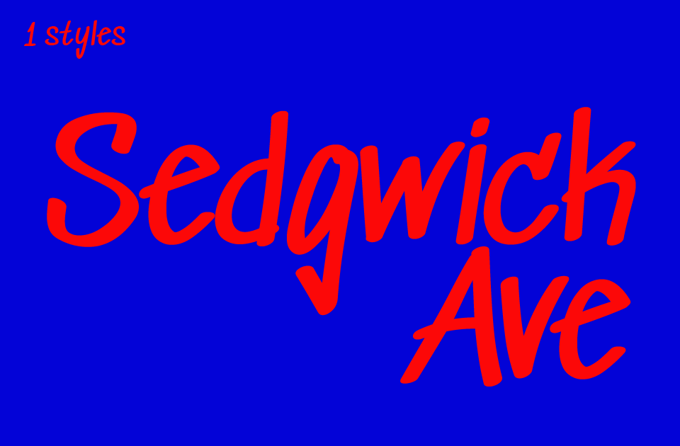 Sedgwick Ave Font