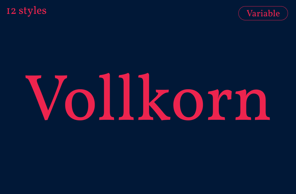 Vollkorn Font