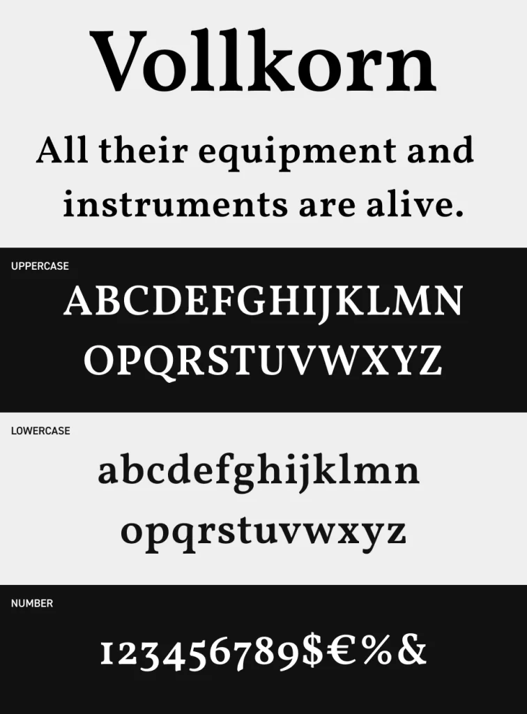Vollkorn Font