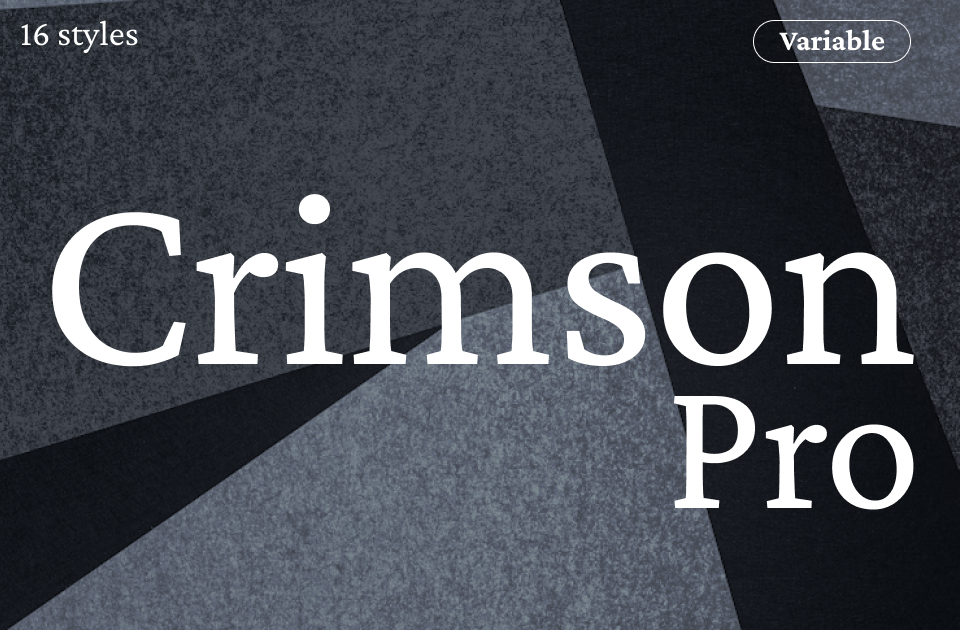 Crimson Pro Font