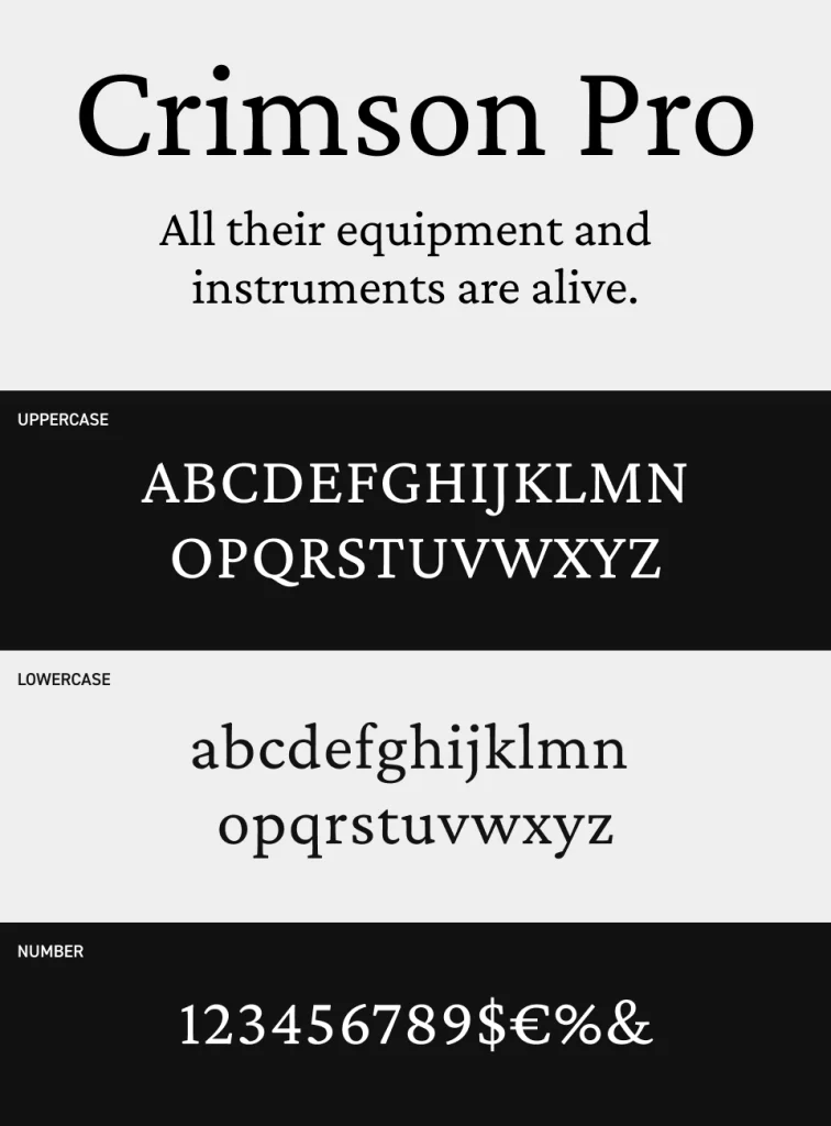 Crimson Pro Font