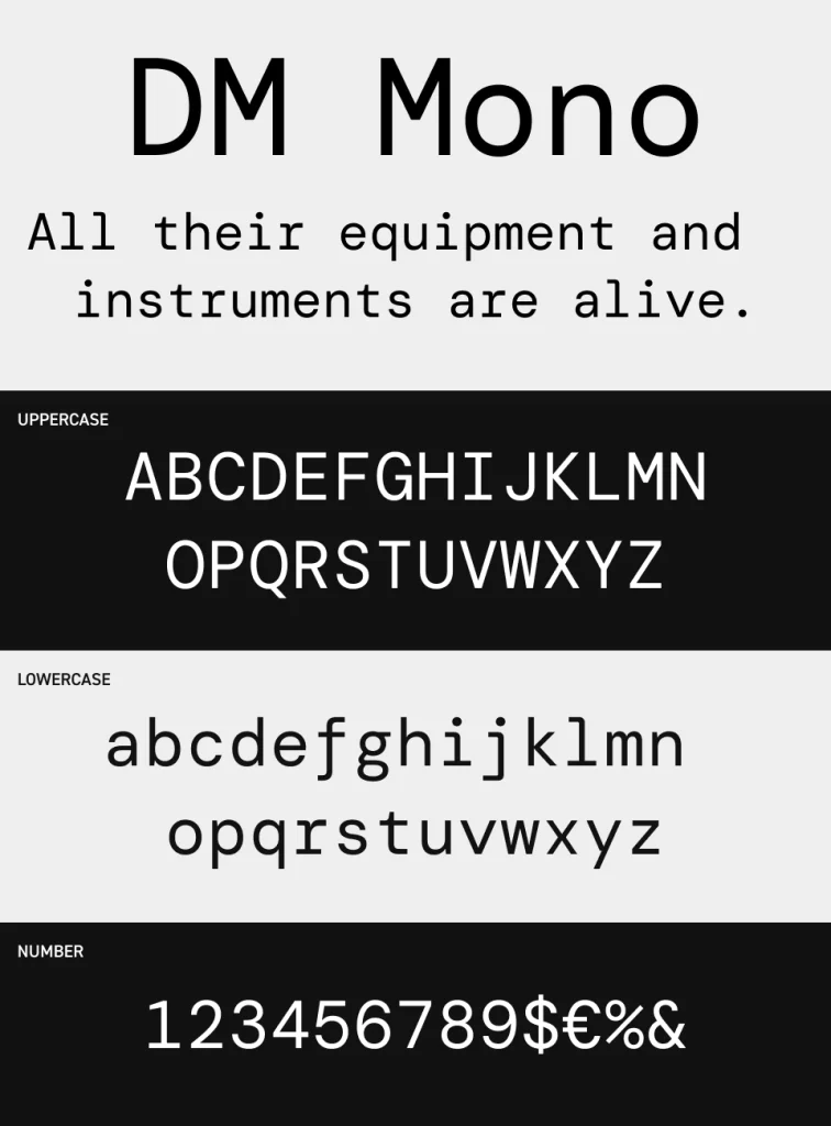 DM Mono Font
