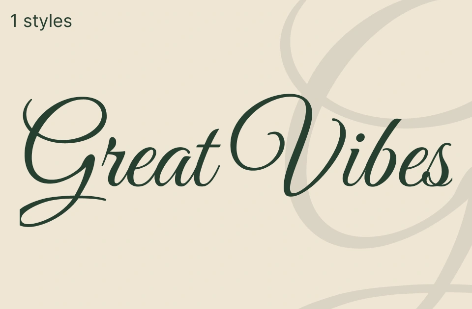 Great Vibes Font