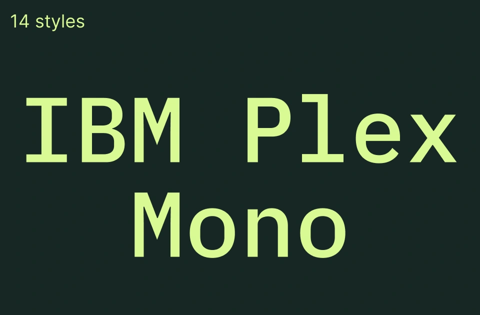 IBM Plex Mono Font