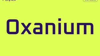 Oxanium Font