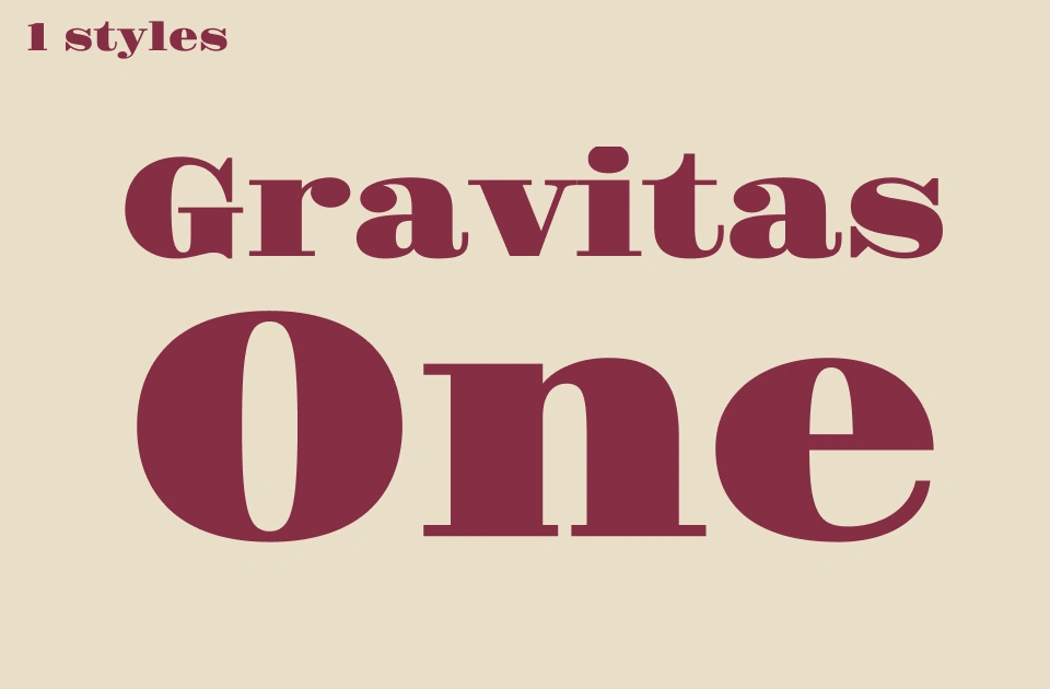 Gravitas One Font
