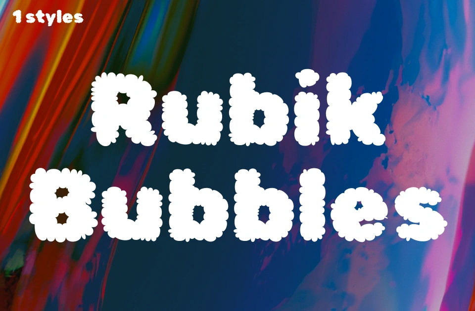 Rubik Bubbles Font