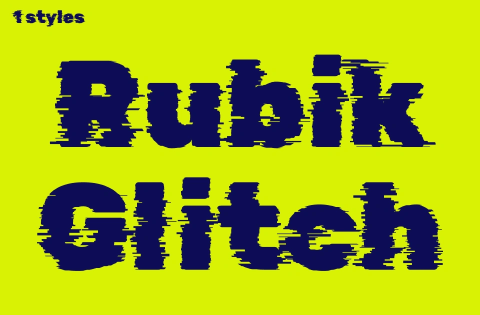 Rubik Glitch Font