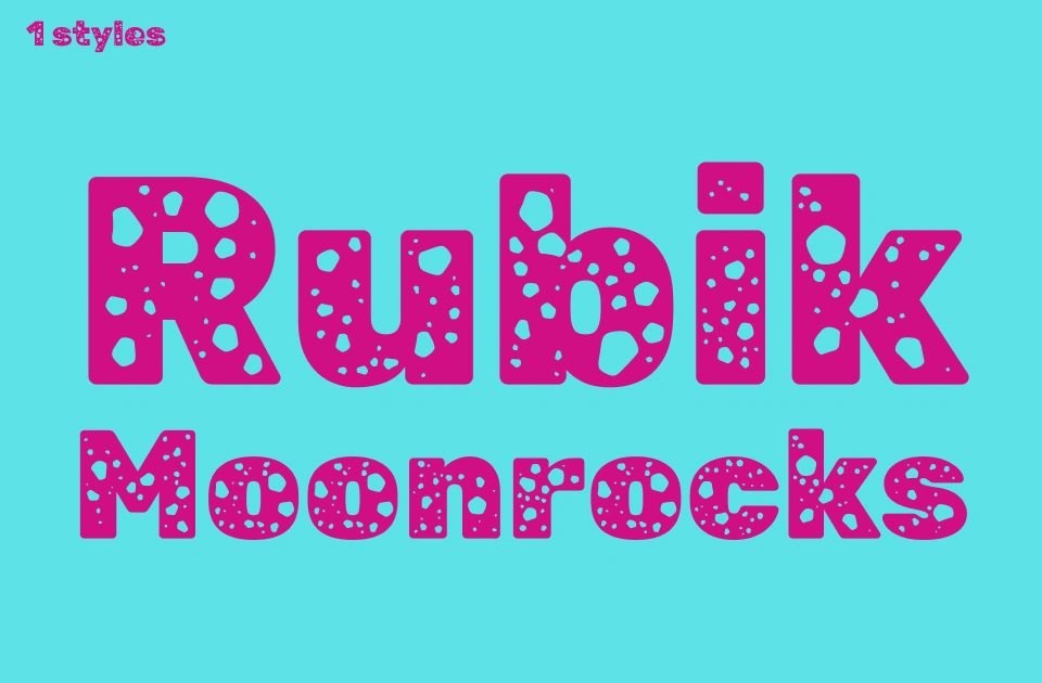 Rubik Moonrocks Font