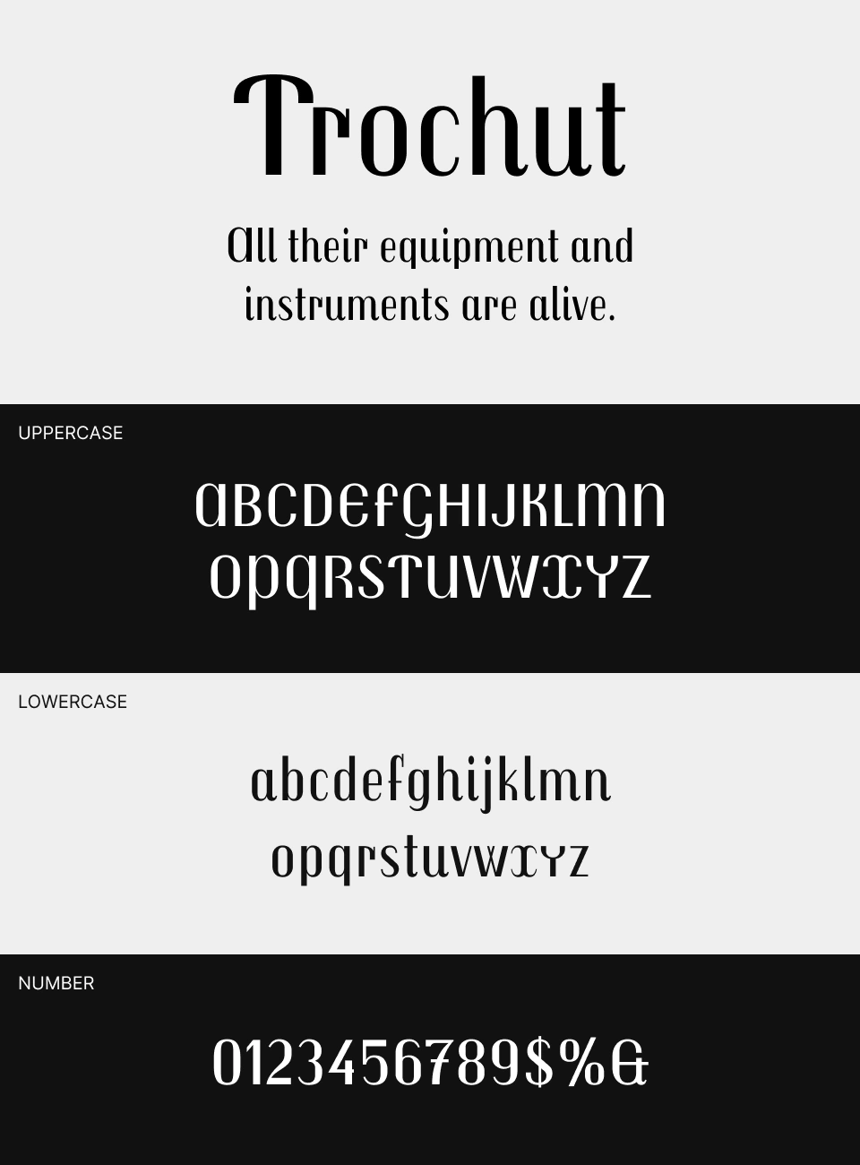 Trochut Font 文字一覧