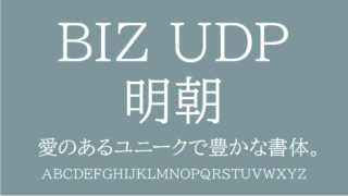 BIX UDP 明朝