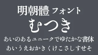 明朝體​フォント むつき