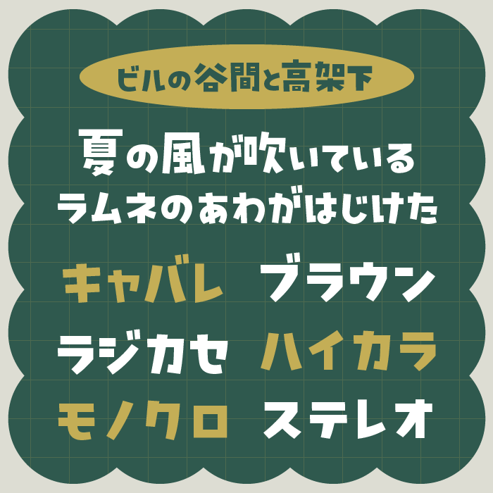 ビルの谷間と高架下