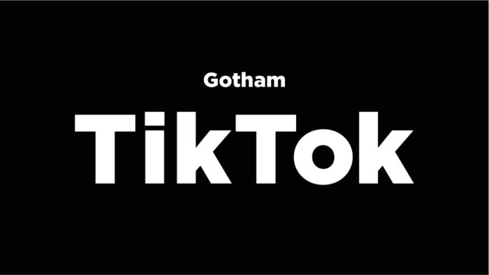 TikTok（ティックトック）のフォント