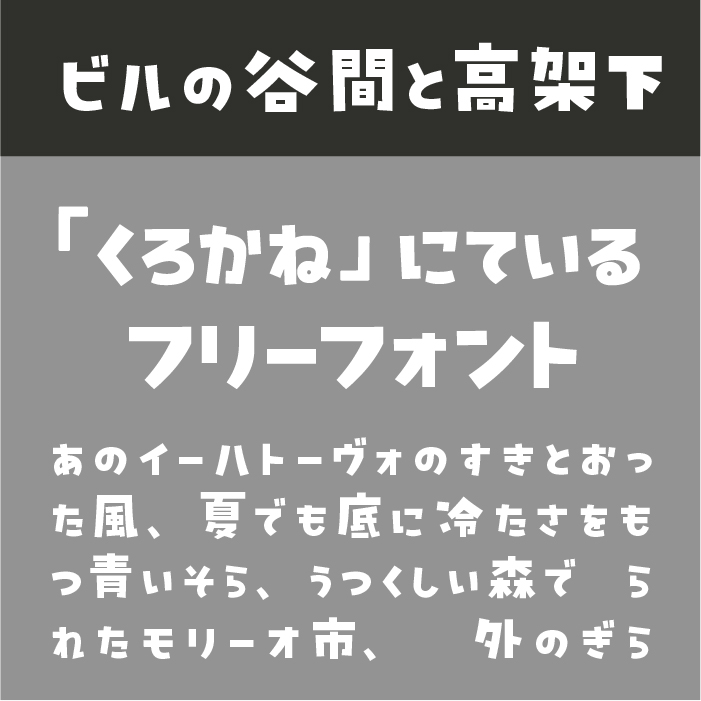 ビルの谷間と高架下