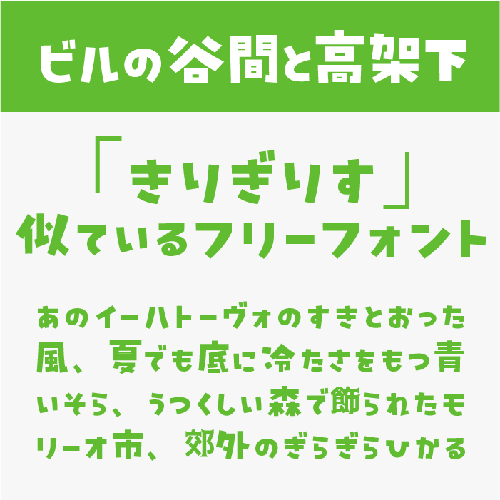 ビルの谷間と高架下