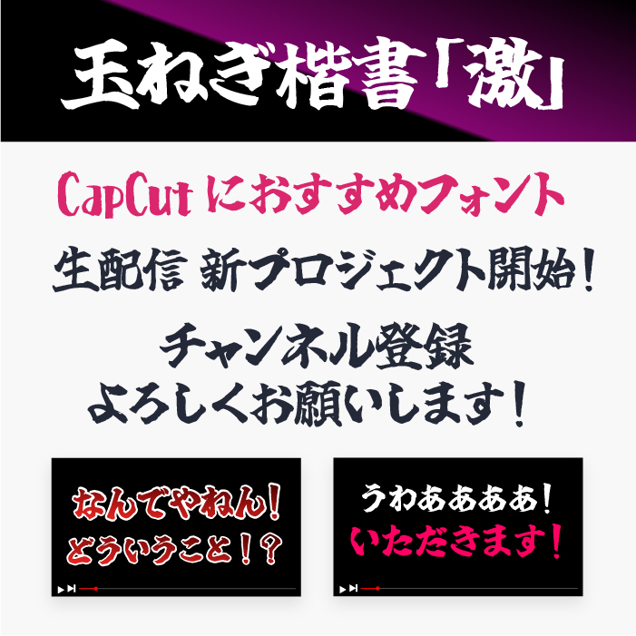 玉ねぎ楷書「激」