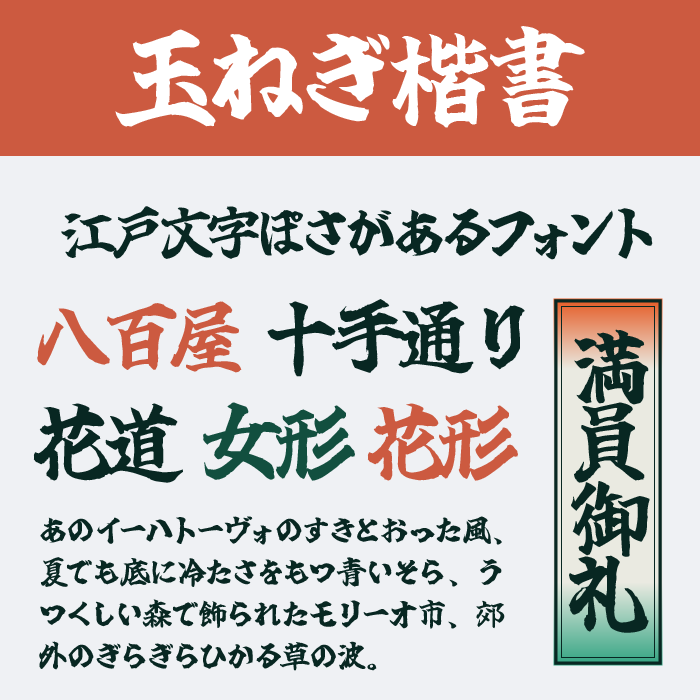 玉ねぎ楷書＜激＞