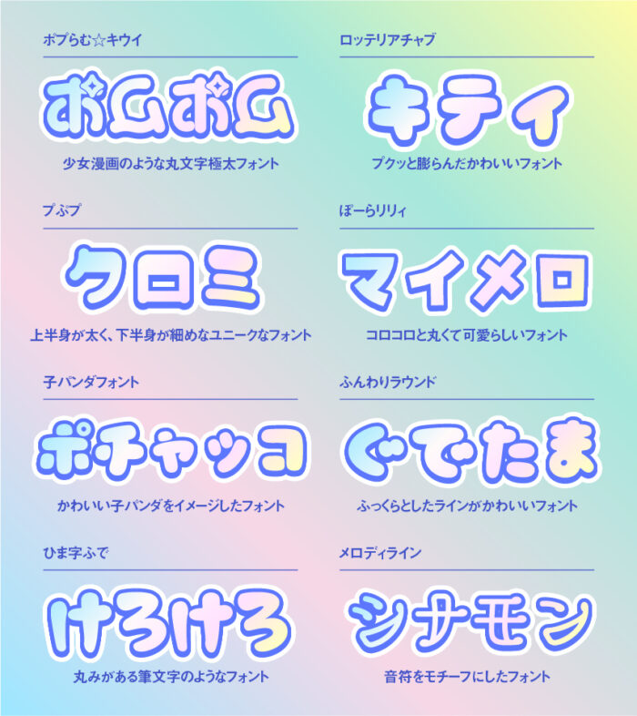 「サンリオ」におすすめのフォントまとめ